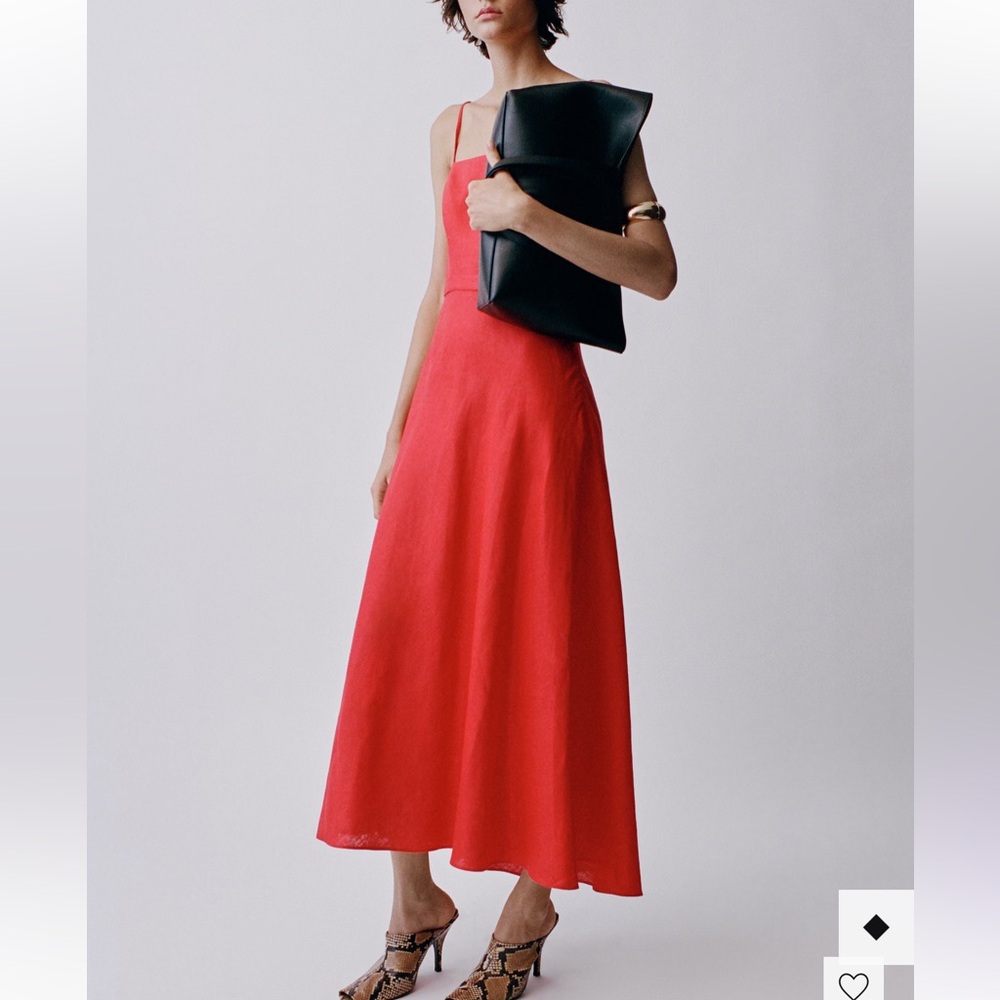 Mango Red Maxi Slip Dress